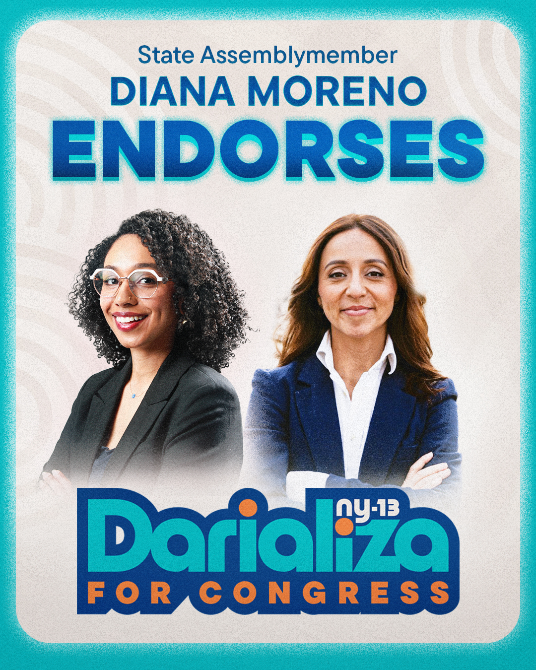 Diana Moreno endorses Darializa for Congress