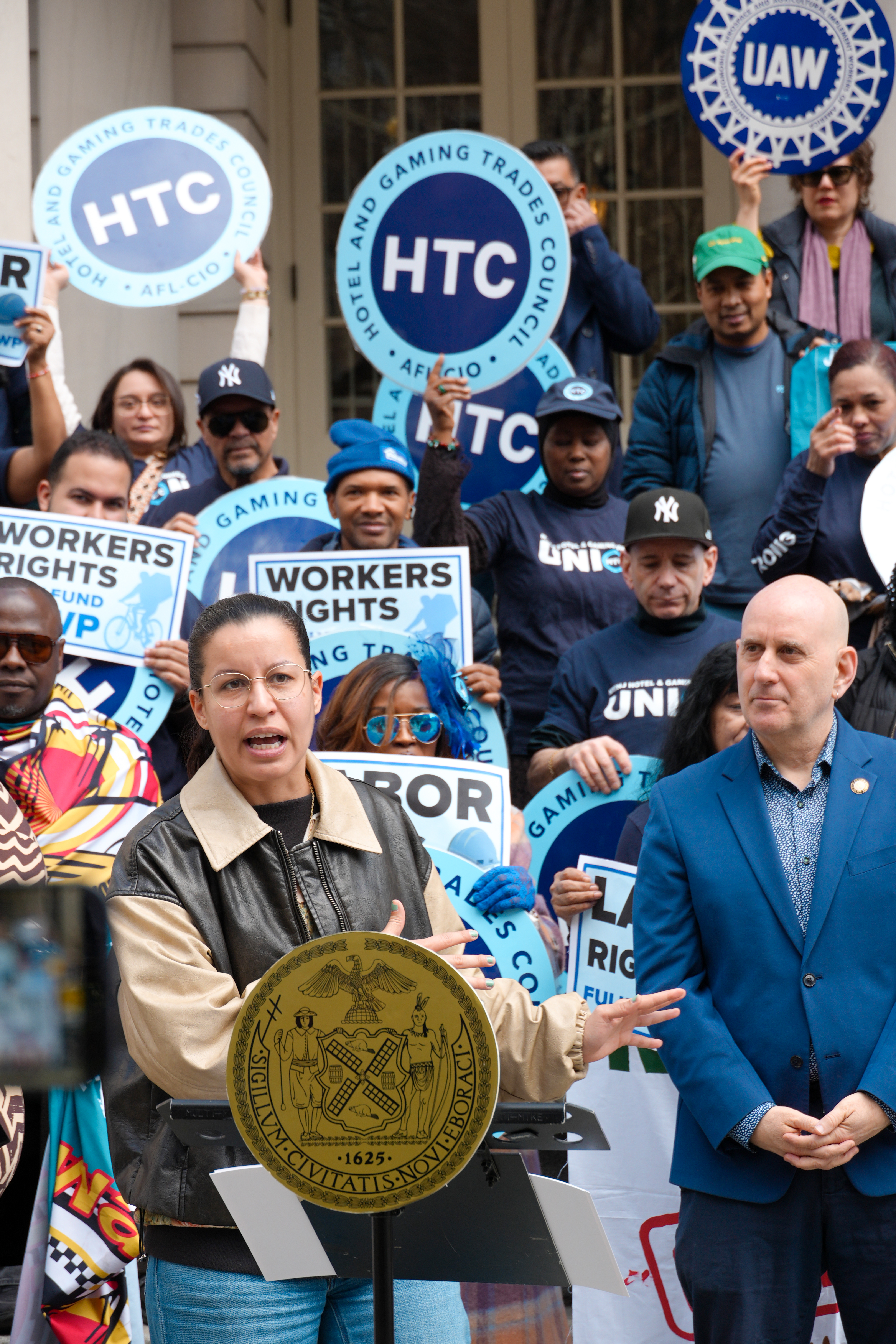 Workers Rights rally at City Hall — Make Em Pay