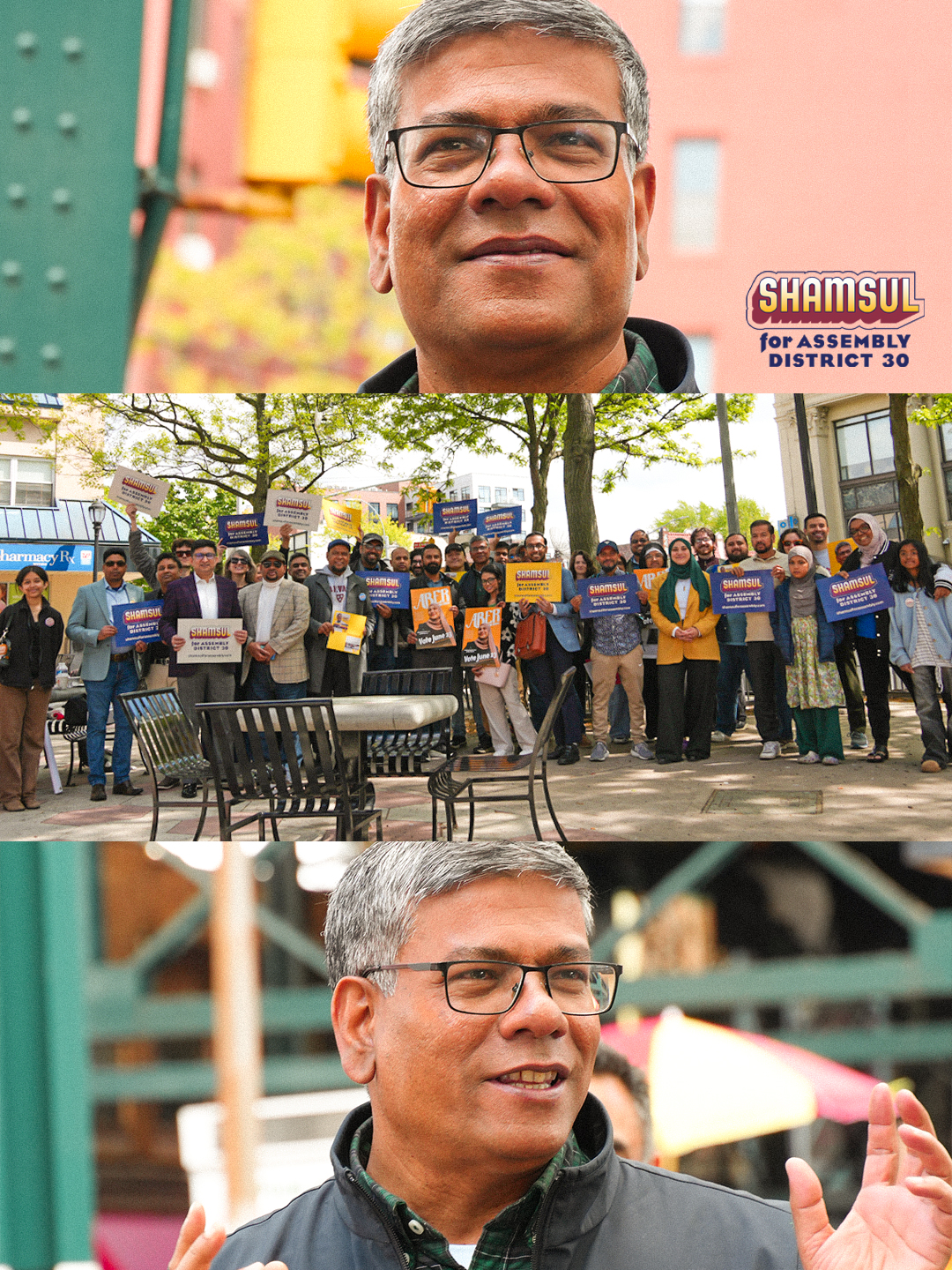 Shamsul Haque canvassing Queens